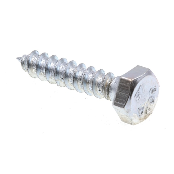 Prime-Line Hex Lag Screw 1/4in X 1-1/4in A307 Grade A Zinc Plated Steel 100PK 9054907 - main